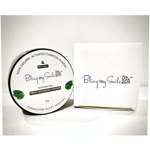 BLING MY SMILE Teeth WHITENING Powder 100% Organic Activated Charcoal Powder