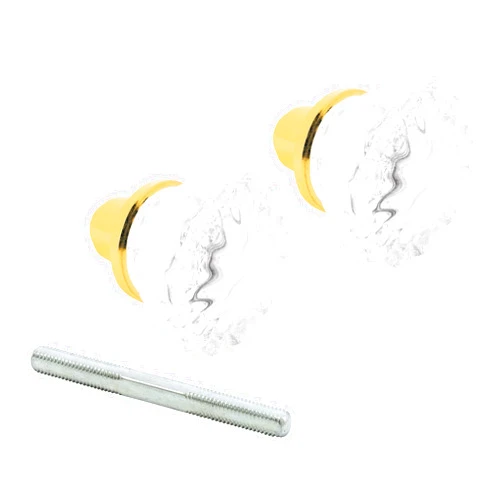Prime-Line E 28316 Mortise Style Fluted Glass Door Knobs - Perfect for Replacing Broken Antique Lock Sets on Interior Doors, Features 2 In. Outside Diameter Knobs, Brass Plated (Single Pack)