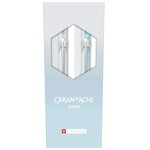 CARAN D'ACHE Caran d'Ache Gift Set 849 Spring Mist 8490-704 Ballpoint Pen, Oil-Based + Mechanical Pencil, 0.5mm Limited Edition