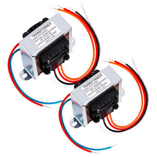 WUYELIN 2 Pack 24V 40VA Control Transformer， Primary 120, 208, 240V Secondary 24V Isolation Transformers，24V Transformer with Foot Mount for HVAC Furnace Multi Tap (2)