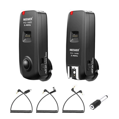 Neewer FC-16 Multi-Channel 2.4GHz 3-IN-1 Wireless Flash/Studio Flash Trigger with Remote Shutter for Nikon D7100 D7000 D5100 D5000 D3200 D3100 D600 D90 D800E D800 D700 D300S D300 D200 D4 D3S D3X D2Xs