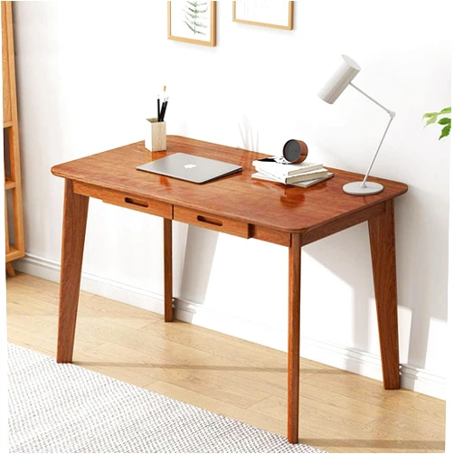 IOTXY Solid Wood Writing Desk - Home Office Workbench Desk with Drawer, Laptop Computer Work Study Table