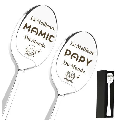 Cadeau Papy Et Mamie,Idee Cadeau Grand Parent,Cadeau D'anniversaire Des Grands-Parents,Cadeau Grands Parents,Cuillere Papi Et Mamie,Cadeau Grand Parent Noel,Cadeau Fete Des Meres,Cadeau Fête Des Pères