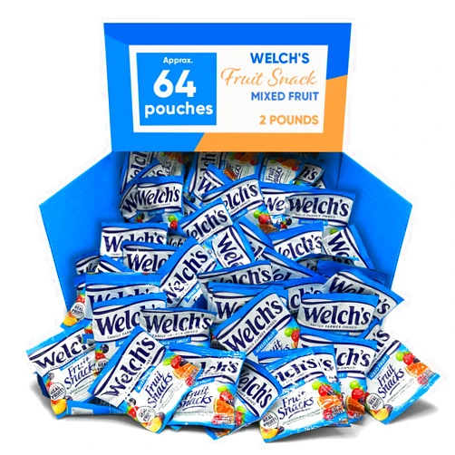 CHAIN & JO SWEETS Wlchs Mixed Fruit Snacks 2 Pounds (0.5oz each pouch) Mixed Fruit - Gluten Free, Healthy Snacks with Natural & Artificial Flavors