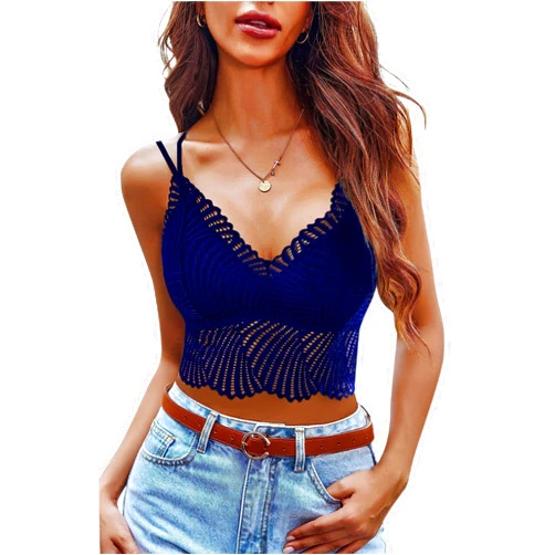 Avidlove Lace Bralette for Women V Neck Camisoles Racerback Adjustable Strap Crop Top