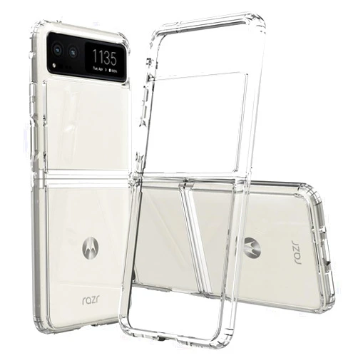 Sucnakp for Motorola Razr-2023 Case: Premium Clear Back Panel + TPU Bumper Cover for Moto Razr 2023（YKL Clear）