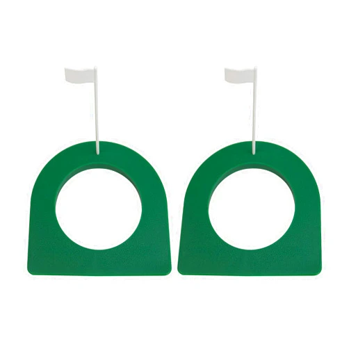 AUEAR, 2 Pack Creative Golf Practice Putting Cup Hold Flag Plastic for Indoor and Outdoor Training Aids