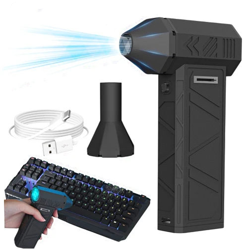 Abealv Jet Fan Dry Mini Blower 130000RPM/min Electric Air Duster Carbon Fiber Materials 15W Fast Charging with Ultra Long Battery Life