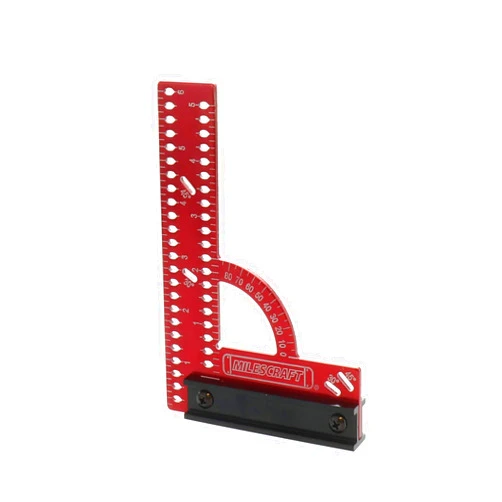 Milescraft 8409 MC-Square150 Imperial Framing Square – 6” x 4” Aluminum Carpenter Square for Woodworking with Removeable Fence
