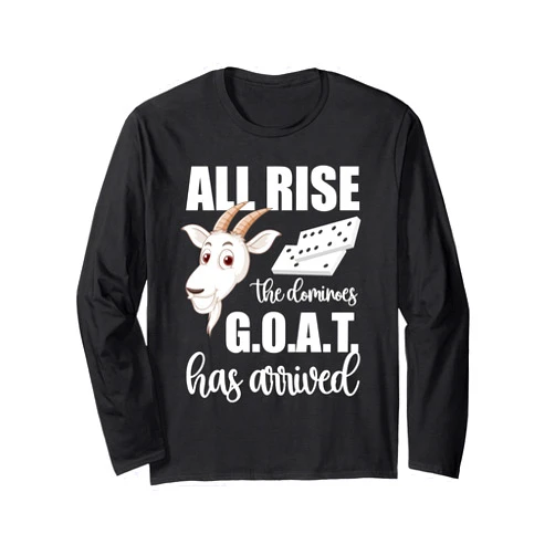 Check out my domino Shirts Dominoes G.O.A.T All Rise Champ - Dominoes Long Sleeve T-Shirt