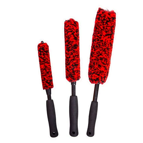 Bzczh Metal-Free Wheel Brushes(3 Pack), Wheel Brush, Soft, Dense Fibers Clean Car Rim Wheels Safely…