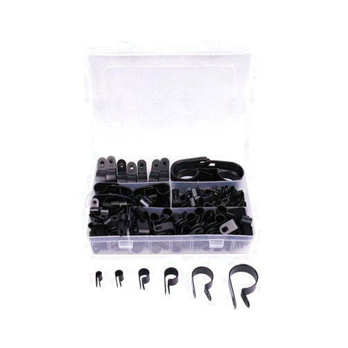 MUMIAO 200 Pcs Cable Clamp R-Type Nylon Screws Plastic 3/16