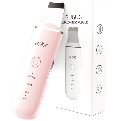 GUGUG Skin Scrubber Face Spatula - Skin Spatula Blackhead Remover Pore Cleaner with 4 Modes, Skin Care Tools-Pink