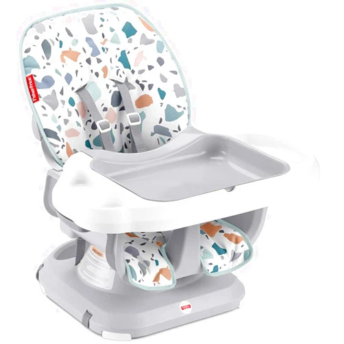 Fisher-Price SpaceSaver High Chair - Pacific Pebble, portable baby-to-toddler dining seat