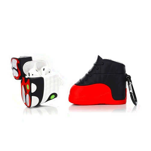 BGAANM (2 Pack) Cute Airpods 1/2 Case Silicone Cover with Keychain, Cartoon Skin Design Headphones Charging Case Protective Accessories Kits Compatible for Airpods 1 and 2 (Black+White)