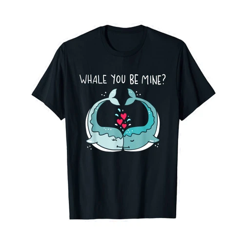 Süße Valentinstag Geschenke für Männer und Frauen Whale You Be Mine Whales Lovers Ladies Valentine's Day Gift T-Shirt