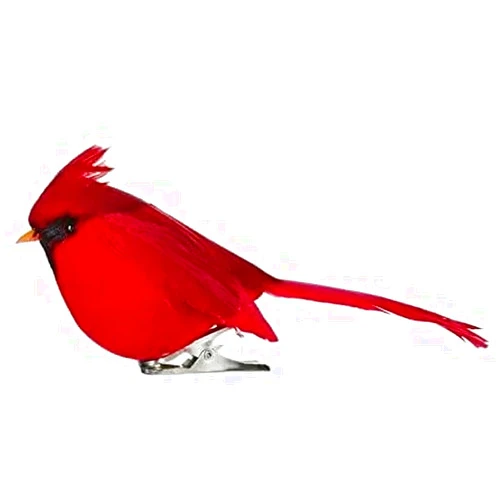 RAZ Imports - 4 Inch Red Cardinal Clip on Bird