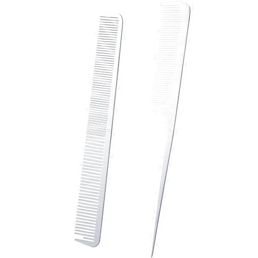 Boao 2 Pieces Metal Tail Combs Silver Rat Tail Hair Combs Fine Cutting Comb Teasing Pintail Barber Comb Stainless Steel Hair Styling Cutting Comb (Rat Tail and Fine Cutting Comb)