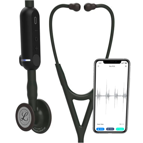 Littmann 3M™ Littmann® CORE Digital Stethoscope, Black Chestpiece, Tube, Stem and Headset, 27 inch, 8480 Littmann CORE Stethoscope