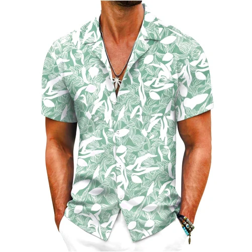 COOFANDY Mens Hawaiian Shirt Short Sleeve Floral Button Down Shirts Tropical Summer Beach Shirts Camp Collar Shirt