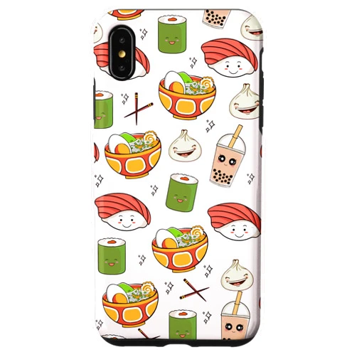 Two Pandas & Me Co. iPhone XS Max Ramen Bowl Sushi Boba Noodle Kawaii Japanese Food Cute Case