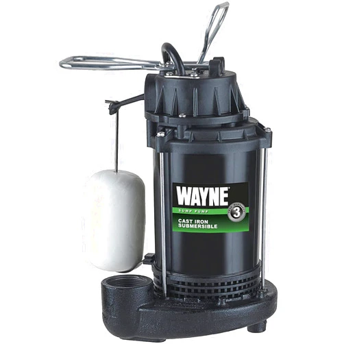 WAYNE CDU800 1/2 HP Submersible Cast Iron and Steel Sump Pump With Integrated Vertical Float Switch