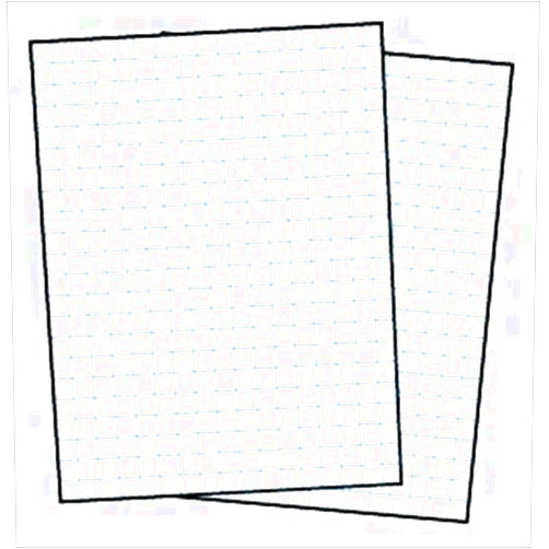 GrandGames 3-Hole Punched Double Sided Graph Paper With Chipboard Back, White