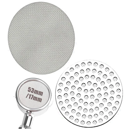 Eikovia 2 Packs 53mm Espresso Puck Screen Thickness Espresso Puck Screen Reusable Lower Shower Screen 316 Stainless Steel Coffee Puck Screen for Professional Baristas
