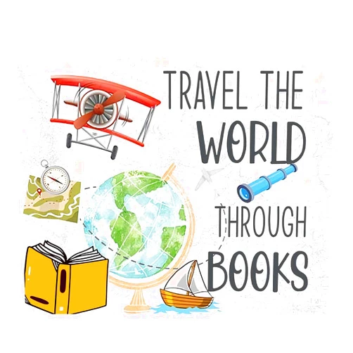 LYXDS Gifts For Readers Library Decor Bookish Items Travel The World Through Books Reading Decor Book Accessories For Reading Lovers Metal Tin Sign 8x12in