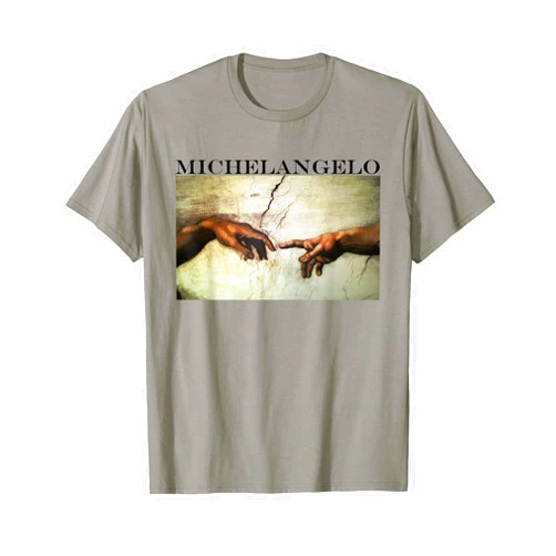Michelangelo Museum Art Tee Michelangelo Art Shirt - Creation of Adam T-Shirt