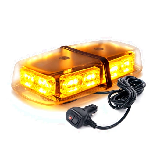Xprite Amber Yellow 36 LED Rooftop Emergency Strobe Lights Mini Bar 16 Flashing Modes Warning Beacon Light w/Magnetic Base for Law Enforcement Hazard Vehicles Trucks Snow Plow Construction Cars
