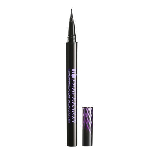 Urban Decay Perversion Waterproof Black Liquid Eyeliner - Smudge-Proof, Sweat-Proof, Transfer-Resistant, Fine-Point Eye Pen, Flexible Brush Tip, Semi-Matte Black, Precise Application, Vegan
