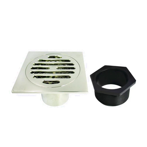 Kingston Brass BSF4262PN Watercourse Shower Drain, Polished Nickel, 3.94 x 3.94 x 1.63