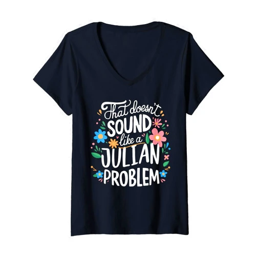 Retro Gift For Women Gift For JULIANNE Womens JULIANNE Personalized Cute Girls JULIANNE Name V-Neck T-Shirt