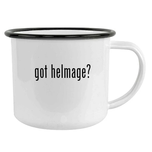 Molandra Products got helmage? - 12oz Camping Mug Stainless Steel, Black