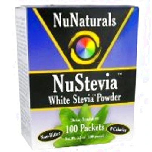 NuNaturals - NuStevia White Stevia Powder - 100 Packet(s) (Pack of 3)
