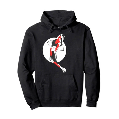 Gosanke Tancho Kohaku Taisho Sanshoku Showa Sanke Showa Koi Fish Brocaded Carp Nishikigoi Pond Amur Japanese Pullover Hoodie
