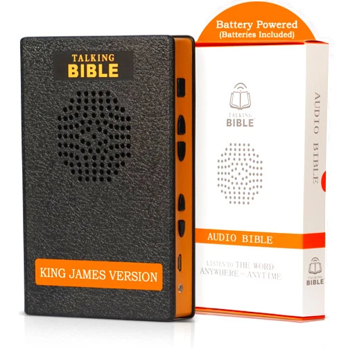 Talking Bible Electronic Holy Bible Audio Player in English for Seniors, Kids and The Blind, Battery Powered, KJV (King James Version), Black