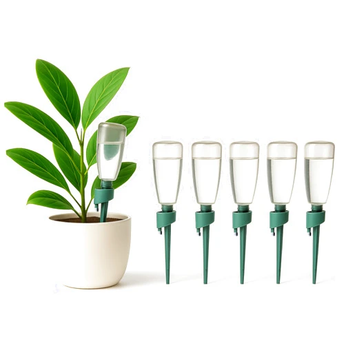 Generic Premium Engineered, No-Leak, Adaptable Green Plant Watering Globes, 5 Pack Plant Stakes, Self Watering Spikes, Self Watering Planter Insert, Watering Bulbs for Indoor Plants, Vacation Plant Waterer