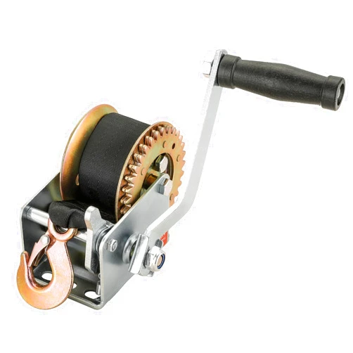 Weyleity Hand Winch Boat Trailer Winch | 800LBS Manual Operated Hand Crank Ratchet Winch with 16FT(5m) Black Strap for Trailers ATV UTV Boat Marine Towing Truck Heavy Duty
