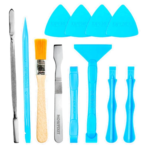 HowFixit Opening Pry Tools Kit with ESD Spudgers, Anti-Static Brush, Metal Spudger for Disassembling and Repair Laptop, Game Console, Computer