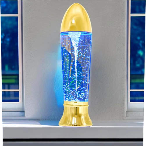 ZGDYUI 11” Tornado Lamp, Decoration Lamp, Automatic Color Changing lamp, Tornado Twister Hurricane Light with Automatic Color Changing USB Cable/Battery Powered Home Perfect Room Decor (Gold)