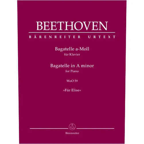 Ludwig van Beethoven Beethoven: Bagatelle in A Minor, WoO 59 (Für Elise)