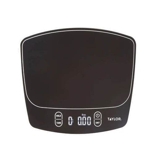 Taylor Waterproof Digital Kitchen Scale, 11 pounds, Black