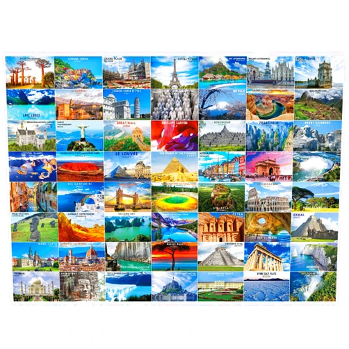 BenBen Puzzles for Adults 1000 Pieces, Famous World Scenic Landmarks, Travel Poster Landscape Challenging Puzzle