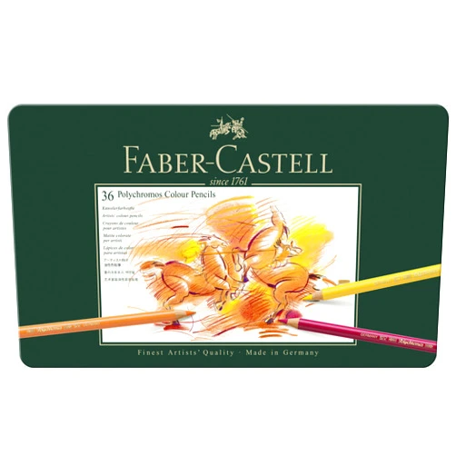 Faber-Castell - Polychromos colour pencil, tin of 36 (110036)