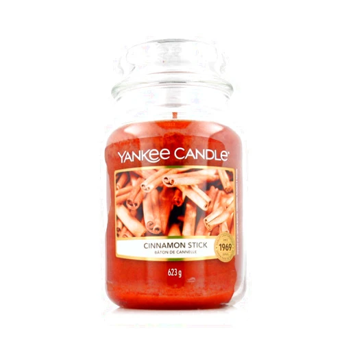 Yankee Candle Cinnamon Stick Scented, Classic 22oz Large Jar Single Wick Candle, Over 110 Hours of Burn Time