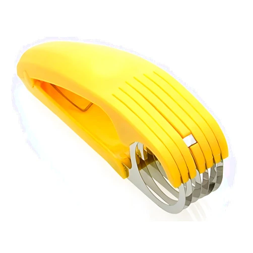 Guyuyii Banana Slicer Kitchen Gadget - Stainless Steel/Plastic Cutter - Ideal for Meal Prep, Fruit Salads, Snacks, and Desserts - Perfect for Kids, Elderly, and Adults - Quick and Even Banana Slicer