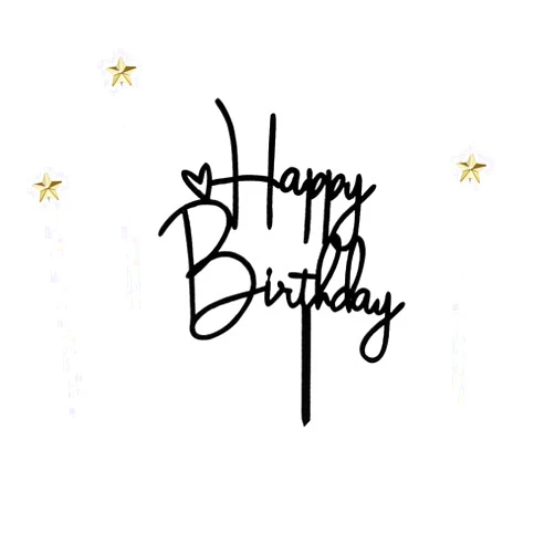 SUPOOBE Happy Birthday Cake Topper Star Birthday Cake Topper Happy Birthday Cake Toppers Black Happy Birthday Cake Toppers