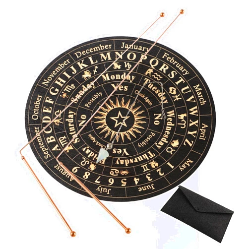 Xmpmrb 99.99% Copper Dowsing Rods - 2PCS Divining Rods+Dowsing Pendulum + Divination Mat- for Ghost Hunting Tools, Divining Water, Treasure, Buried Items Etc